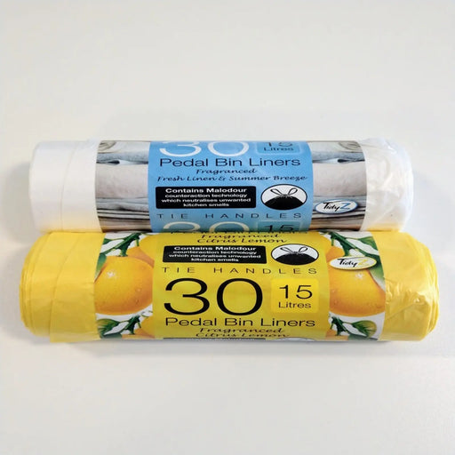Tidyz Fragranced Pedal Bin Liners With Tie Handles Pack 30