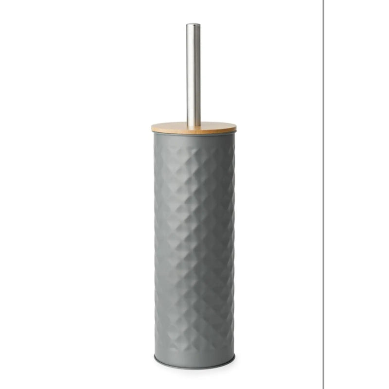 Blue Canyon Toilet Brush With Bamboo Lid Grey