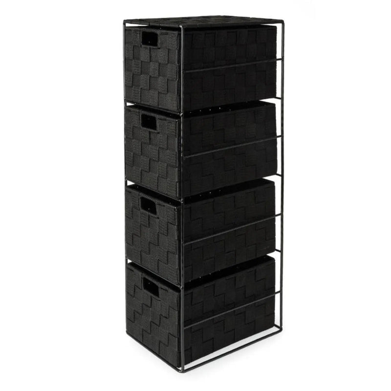 Blue Canyon Madrid 4 Drawer Cabinet Black
