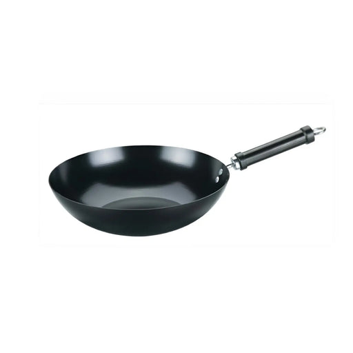 Basiks Carbon Steel Wok + Wood Handle 30cm