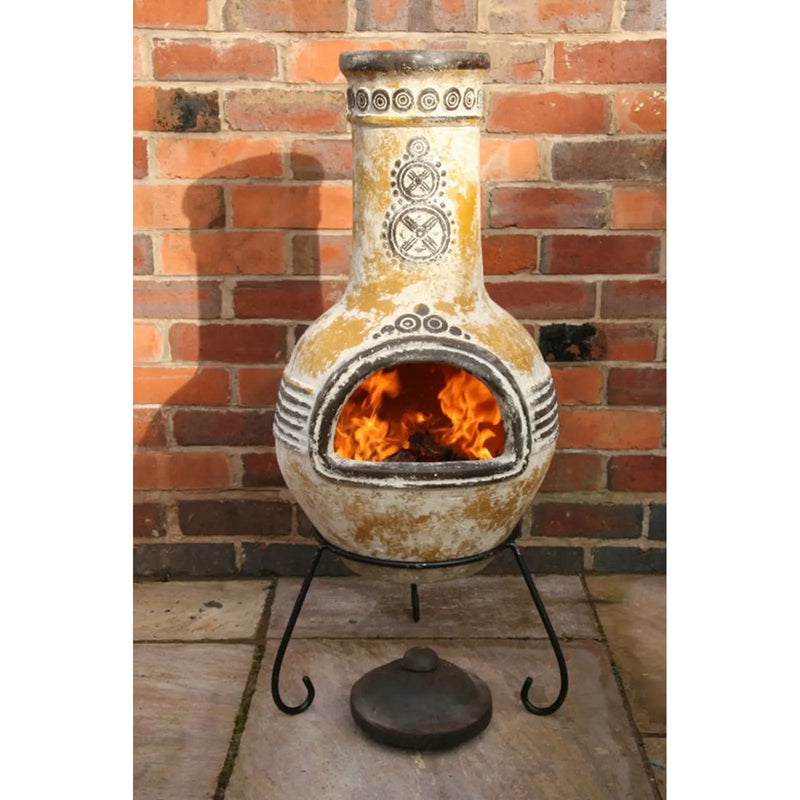 Gardeco Azteca Yellow Mexican Chimenea 110cm