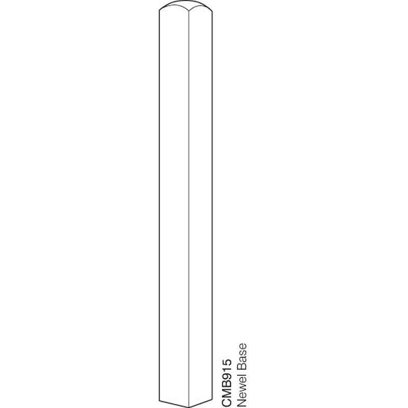 Cheshire Mouldings Newel Base Pine 91 x 915