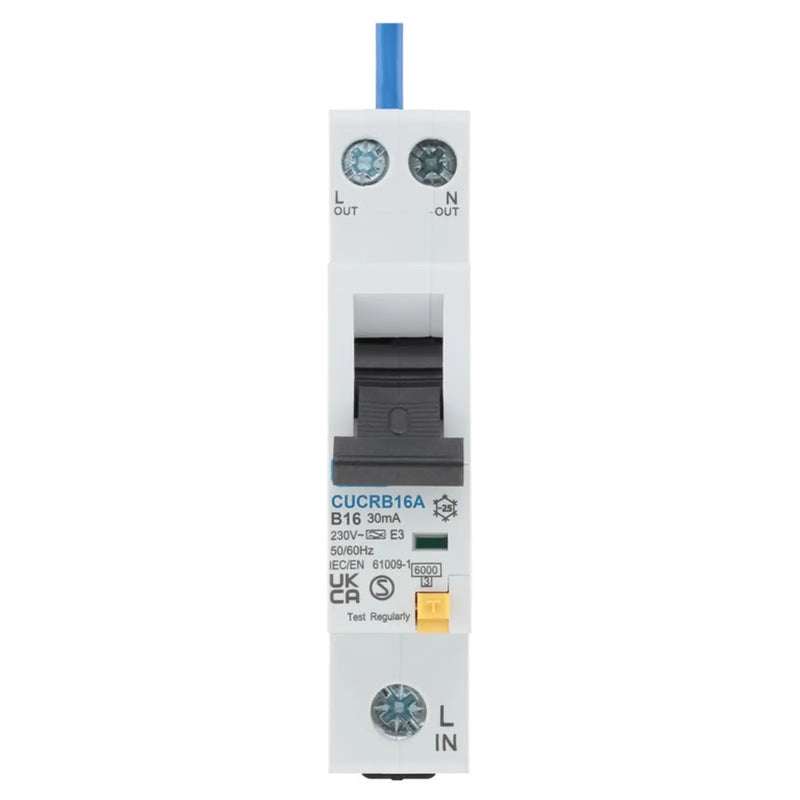 BG Compact RCBO Type 1 B Curve 16a