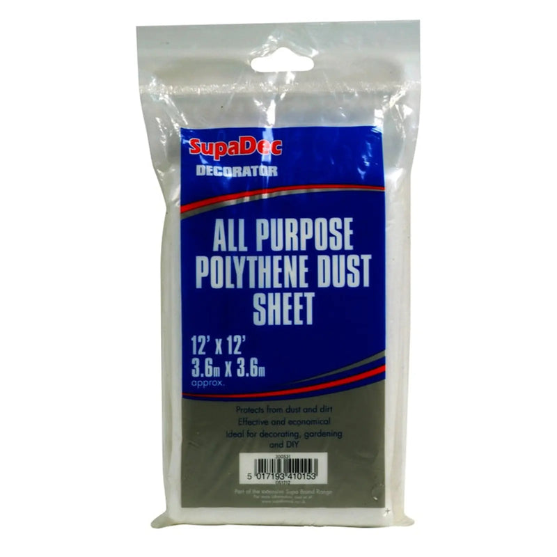 SupaDec All Purpose Polythene Dust Sheets 12' x 12'