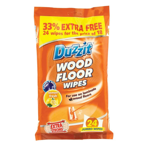 Duzzit Wood Floor Wipes Lemon Fresh / 18 Pack