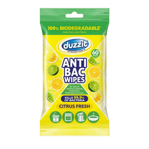 Duzzit Anti Bac Wipes Citrus Fresh Pack 60
