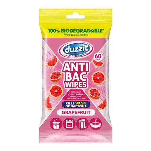 Duzzit Anti Bac Wipes Grapefruit Pack 60