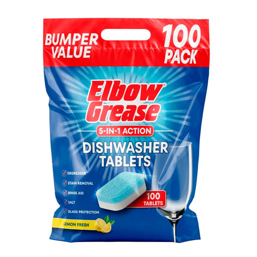 Elbow Grease Dishwasher Tablets Lemon Fresh Pack 100