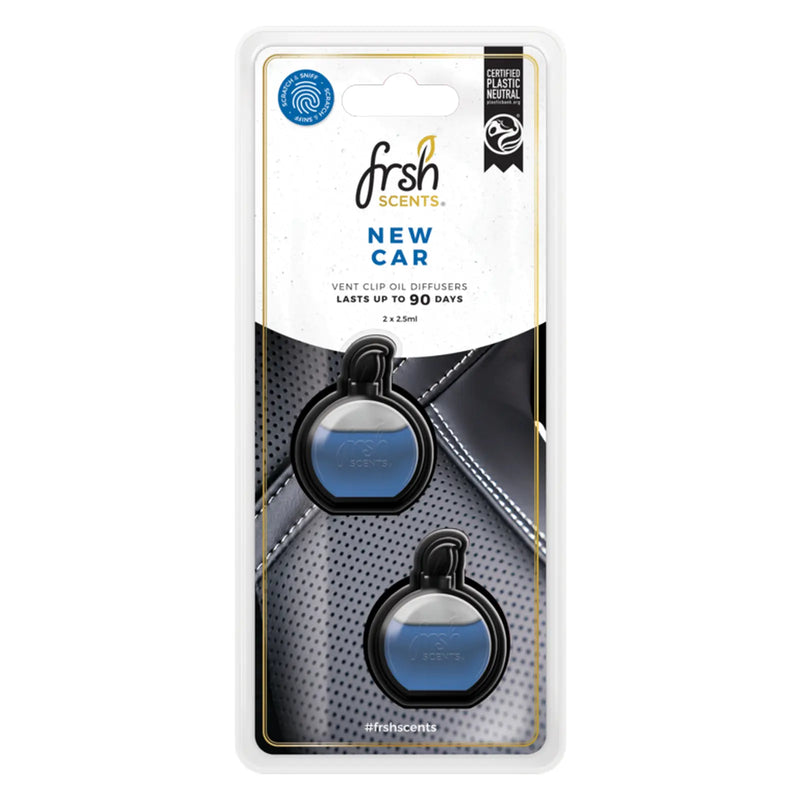Fresh Scents Mini Diffusers Scented Oil 3ml Twin Pack New Car