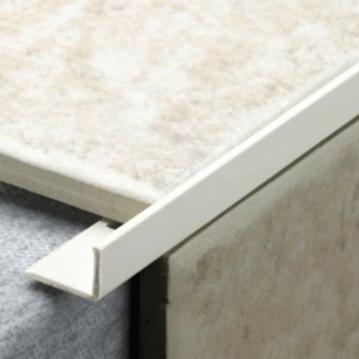 Tile Rite L Profile Trim 10mm x 2.44m White Plastic