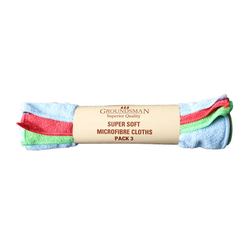 Groundsman Super Soft Microfibre Cloths 40 x 30cm Pack 3
