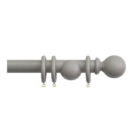 Jones Interiors Shore 35mm Wood Curtain Pole Kit Clay 180cm