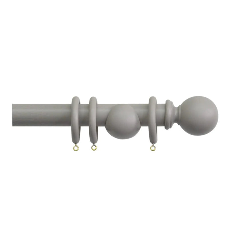 Jones Interiors Shore 35mm Wood Curtain Pole Kit Clay 180cm