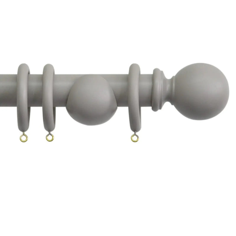 Jones Interiors Shore 35mm Wood Curtain Pole Kit Clay 300cm