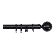 Jones Interiors Cosmos 28mm Metal Curtain Pole Kit Matt Black 240cm