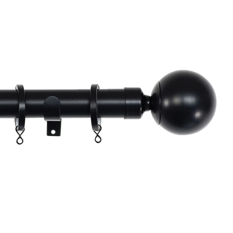 Jones Interiors Cosmos 28mm Metal Curtain Pole Kit Matt Black 300cm
