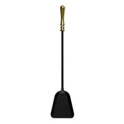 Stax Hearth & Home Black Companion Set With Round Base / Brass Handles 5 Piece 19"