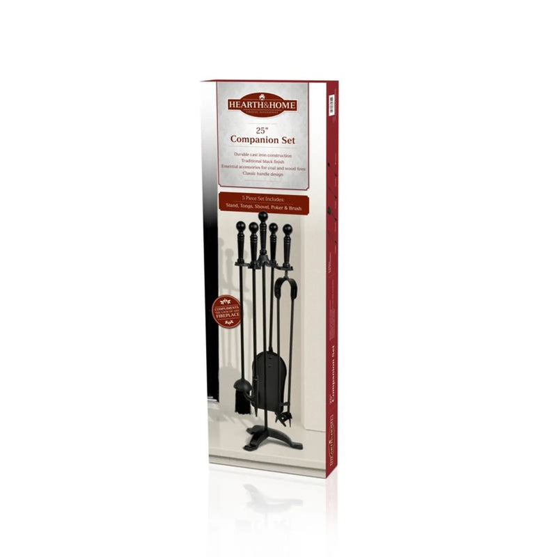 Stax Hearth & Home All Black Companion Set 5 Piece 25"