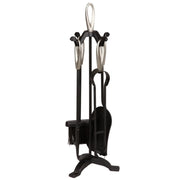 Hearth & Home Black Companion Set With Pewter Handles 5 Piece 24"
