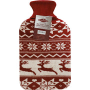 Stax Hearth & Home Hot Water Bottle With Winter Design Cover 2L