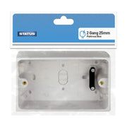 Status 25mm 2 Gang Pattress Box Heavy Duty