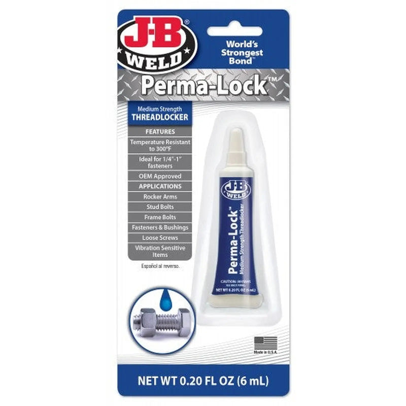 JB Weld Perma-Lock Threadlocker Mid Strength Blue 6ml