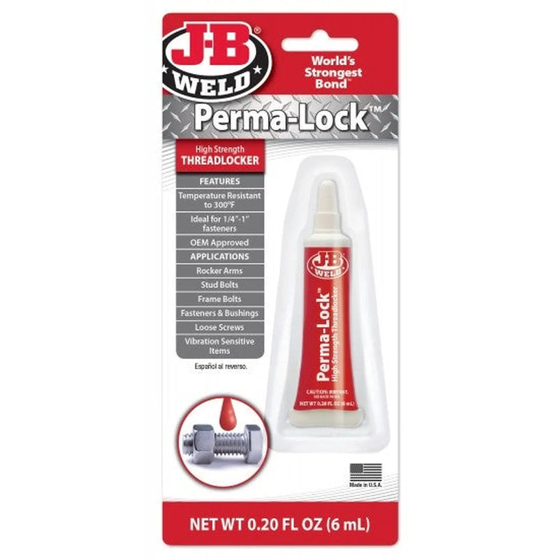 JB Weld Perma-Lock Threadlocker High Strength Red 6ml