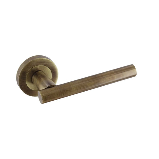 Smiths Architectural T Bar Lever On Rose Antique Brass