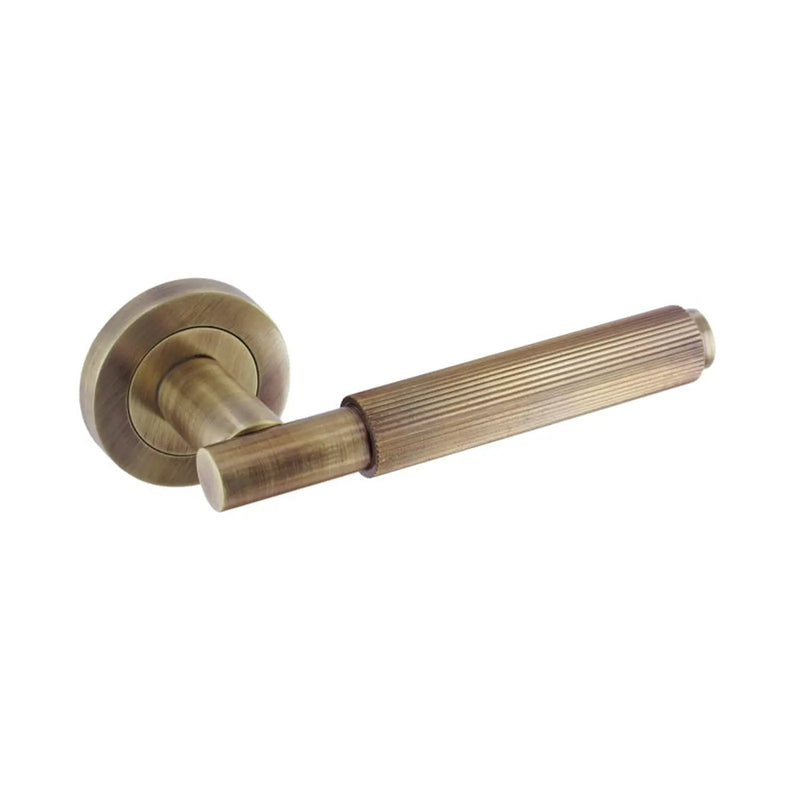 Smiths Architectural Linear Lever On Rose Antique Brass