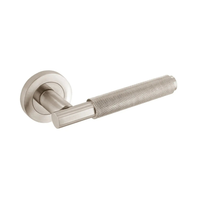 Smiths Architectural Knurled Lever On Rose Satin