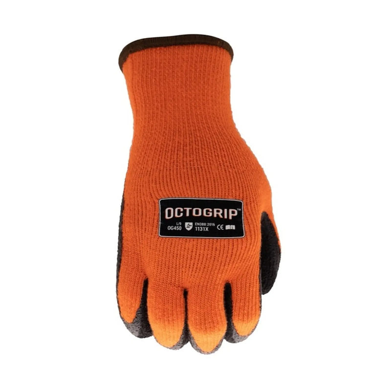 Octogrip 10g Winter Fleece Lined Glove with Foam Latex Palm XL