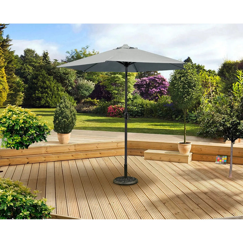 Pagoda 2.5m Crank & Tilt Parasol Grey