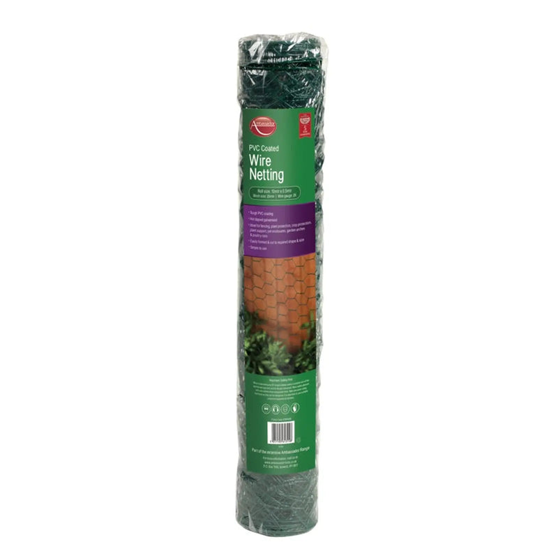 Ambassador PVC Coated Wire Netting 50mm x 10m x 0.5m