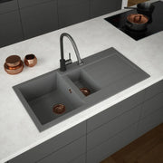 Ellsi Grey Comite Sink & Waste 1.5 Bowl 100 x 50cm