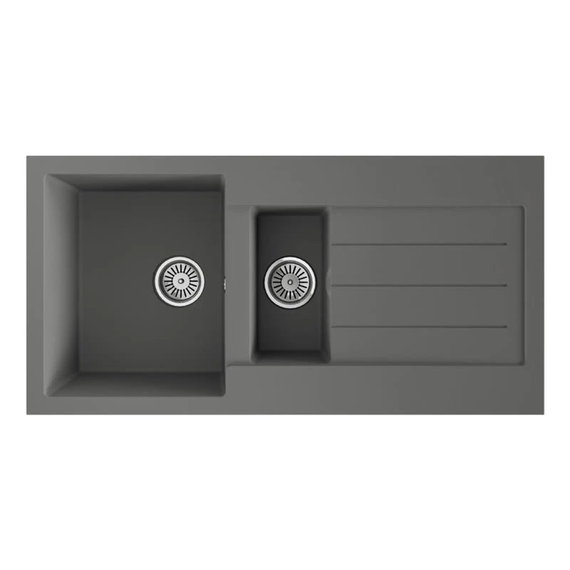 Ellsi Grey Comite Sink & Waste 1.5 Bowl 100 x 50cm