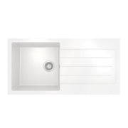 Ellsi White Comite Sink & Waste 1 Bowl 100 x 50cm