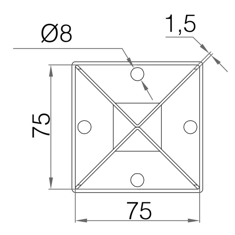 Picardy Fence Grip Spike 75 x 75 x 750mm