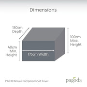 Pagoda Deluxe Companion Set Cover 175 x 100 x 130cm