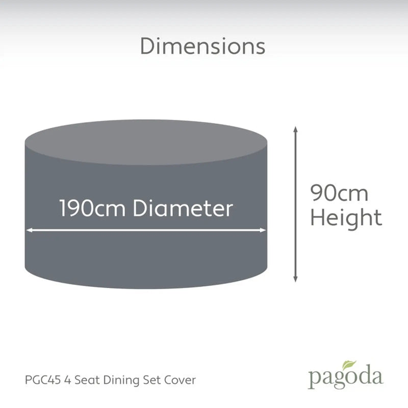 Pagoda 4 Seat Dining Set Cover 190 x 90cm