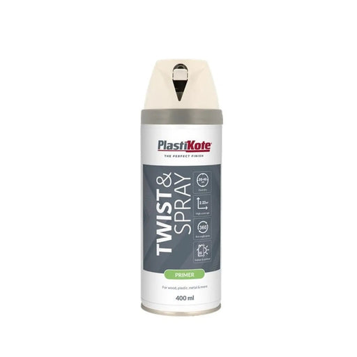 PlastiKote Metal Primer 400ml Aerosol White