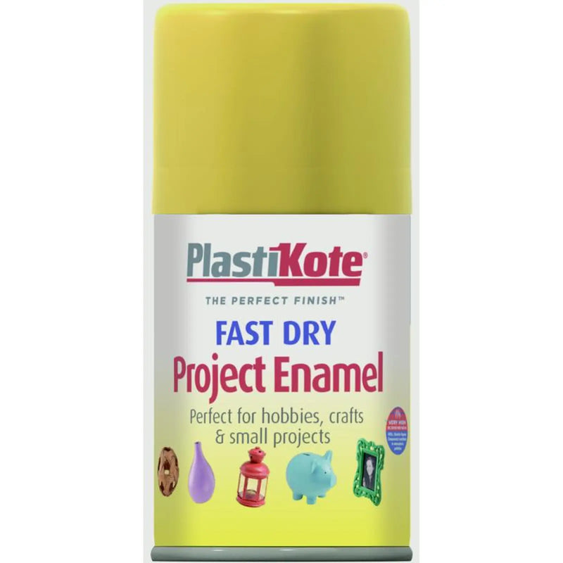PlastiKote Fast Dry Enamel Aerosol Paint Buttercup Yellow -100ml
