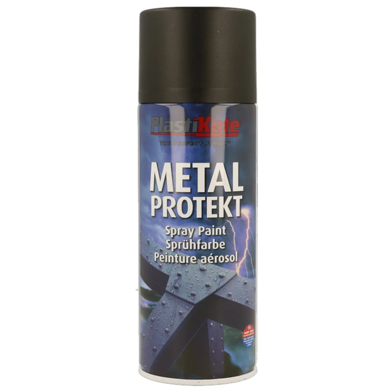 PlastiKote Metal Protekt Paint 400ml Aerosol Matt Black