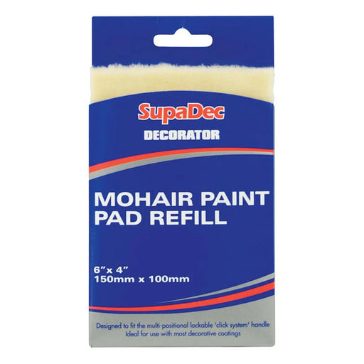 SupaDec Decorator Mohair Paint Pad Refill 6" x 4" /150mm x 100mm