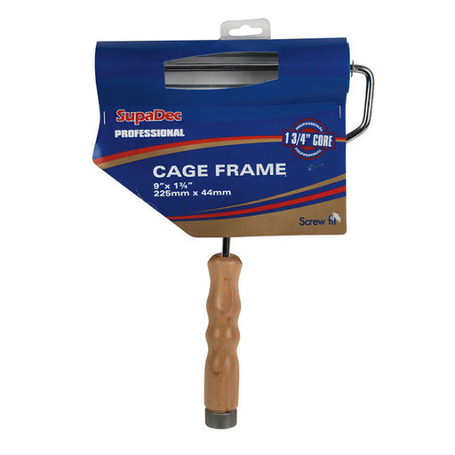 SupaDec Wooden Handle Cage Frame 9" x 1.75" / 255mm x 44mm