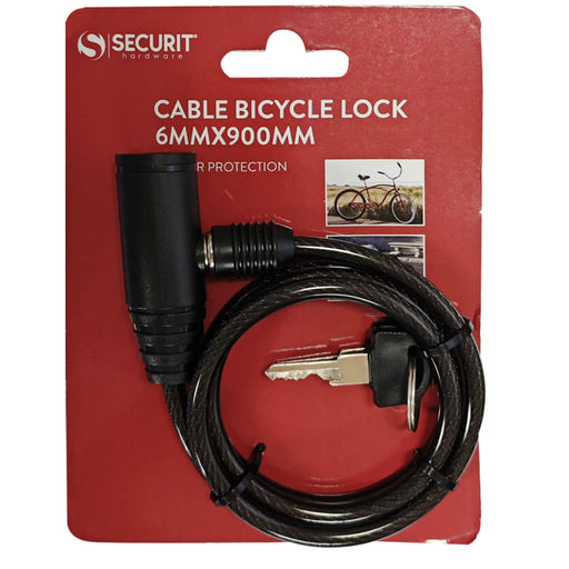 Securit Bicycle Cable Lock 900mm x 6mm