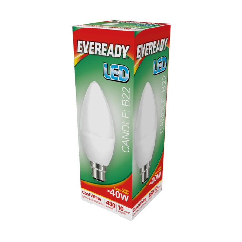 Eveready LED Candle 40W 480lm B22