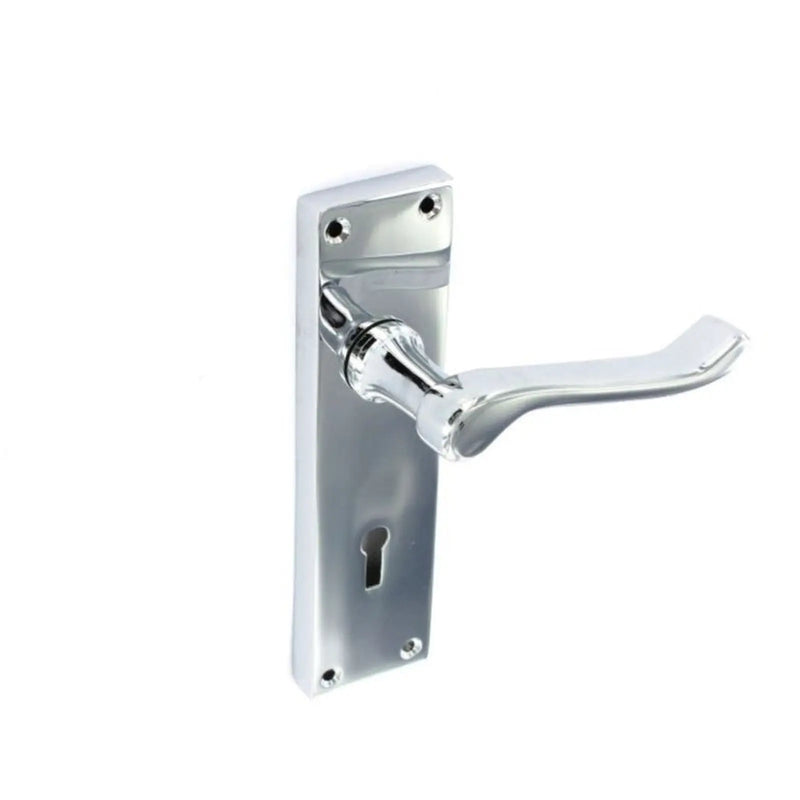 Securit Scroll Chrome Lock Handles (Pair) 155mm