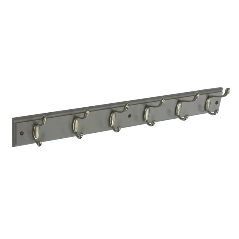 Securit Grey Hat & Coat Board 6 Satin Hooks