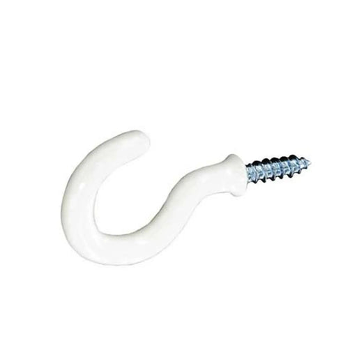 Securit White Plasic Covered Hooks Pack 3 50mm