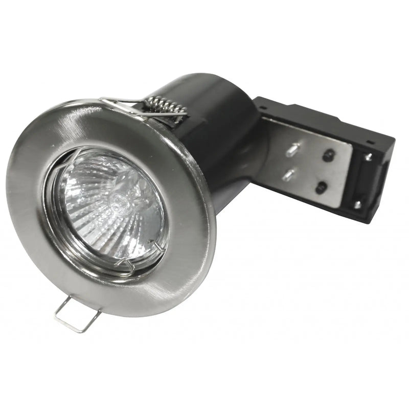 Powermaster Fixed Fire Rated Downlight Brushed Chrome